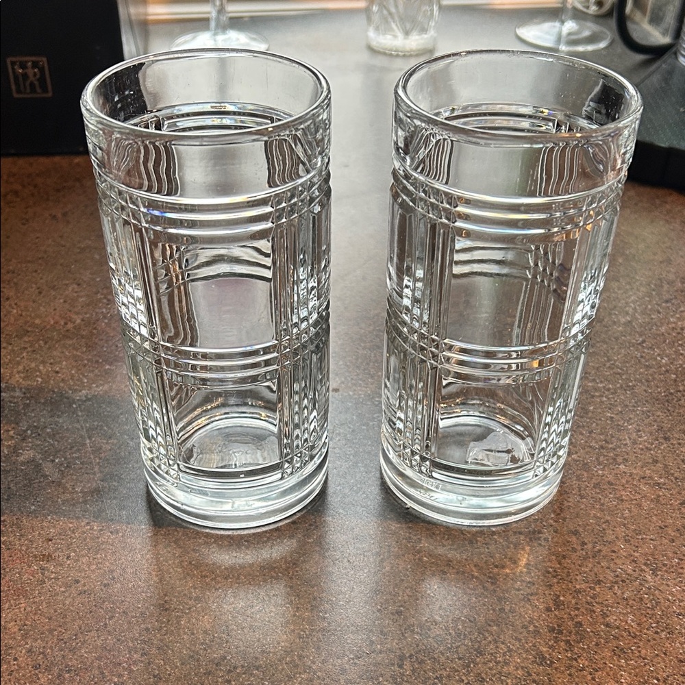 Anchor Hocking Clear Glass Tumbler Pair